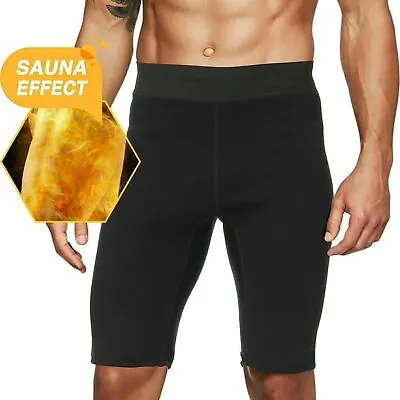 Men Slimming Sauna Shaping Shorts Weight Loss Fat Burning Body Shaper Fitness US • $13.29