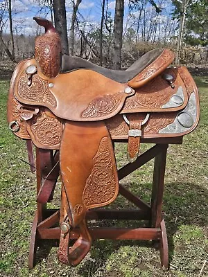 16  Circle Y Equitation Show Saddle Lots Of Nice Silver • $799.99