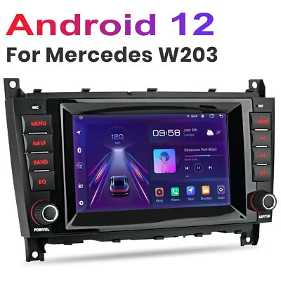 For Mercedes Benz CLK C209 2006-2011 W203 Android12 GPS Car Radio Stereo WIFI BT • £124.99