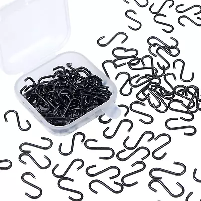 100 Pieces 0.55 Inch Length Mini S Hooks Extra Small S Hooks Metal S-Shaped Hook • $15.11