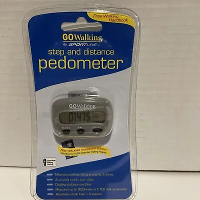 New Go Walking By Sportline Step & Distance Pedometer Item GW2795BL • $5.90