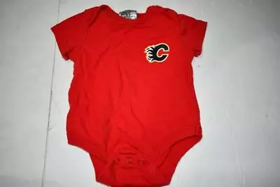 Infant/Baby Calgary Flames 9 Months Creeper One-Piece (Red) Mighty Mac Sports • $9.99