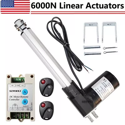 Electric 8  12V Linear Actuator Heavy Duty 6000N/600KG Lift W/ Remote Controller • $69.99