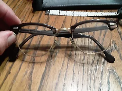 Vintage US Optical  Eyeglasses #6 1/10 12K GF 48 Size 22 Alum F • $12.50