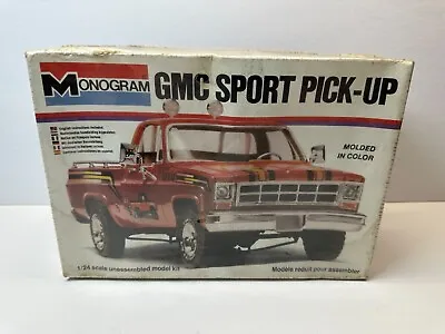 Monogram 1:24 1978 GMC Sport Pickup Truck Vintage Rare Sealed Boxed Model Kit • $99.99