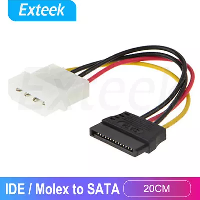 $3.95 • Buy 4 Pin IDE Molex To SATA Power Cable Adapter For HDD DVD CD ROM Drives