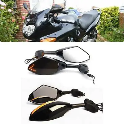 For Suzuki Katana 600 750 Amber LED Turn Signals Motorcycle Wing Mirrors 5 Style • $39.57