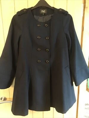 £15 • Buy Ladies Navy Swing Coat Size 12 Brand New Florence And Fred 