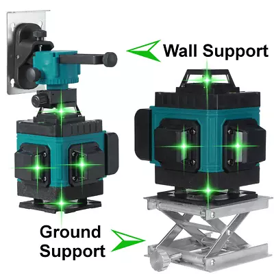 New 4D 16 Lines Laser Level 360° Green Auto Self Leveling Rotary Cross Measure • £34.99