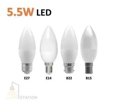 LED Candle Energy Saving Bulb E14 E27 B15 B22 Lamp 5.5W Cool Warm White Daylight • $28.83