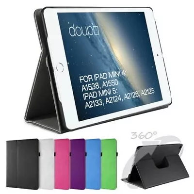 360 Swivel Deluxe Protective Case IPAD Mini 4/5 Smart Leather Cover Case Film • £16.24