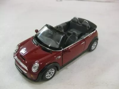 Mini Cooper S Convertible In Maroon Diecast 1:28 Scale By Kinsmart  • $18.41