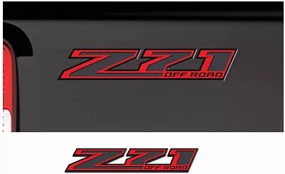 Set Of 2 FOR 2014-2017 Z71 Offroad RED & Black Truck Stickers Decals • $29.11