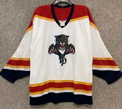 Vintage 90s CCM NHL Mens Florida Panthers Hockey Jersey Size Large • $49.99