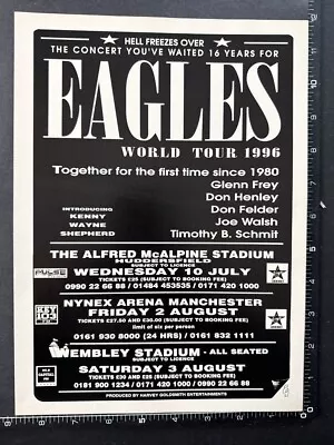 EAGLES - WORLD TOUR 1996 (B) 8X11  Original Magazine Advert M83 • $6.21