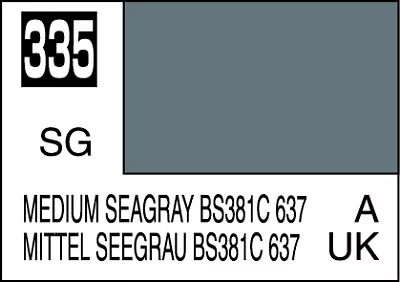 Mr. Hobby Mr. Colour - 335 - Medium Seagray BS381C 637 10ml Acrylic Model Paint • £1.99