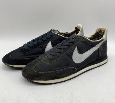 $380 • Buy NIKE OCEANIA Sneakers Black X Silver US8.5 Made In Thailand 1985 Vintage Used
