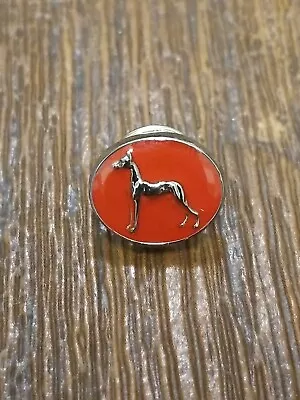 Vtg Great Dane Silver Tone Red Dog Lapel Pin  • $11.20