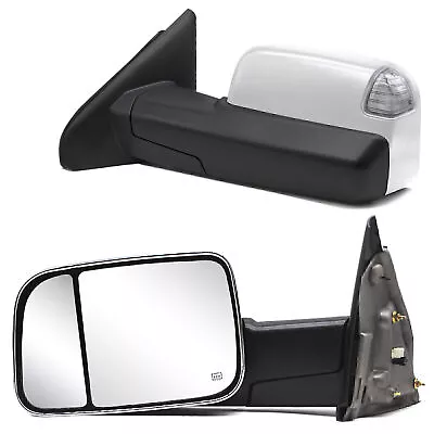 Tow Mirrors Power Heated For 2004-2009 Dodge Ram 2500 3500 Left+Right Chrome Cap • $137.71