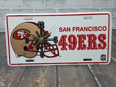 Vintage San Francisco 49ers License Plate Clock **READ INFO** • $24.99