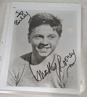 Signed Autographed 8x10 Photo Actor Mickey Rooney • $22