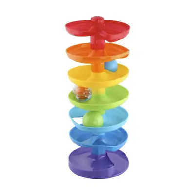 $13.90 • Buy Twirly Whirly Rainbow Ramp Solid Rattle Balls Baby Toddler Toys Creative Fun