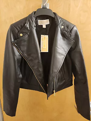 Michael Kors Moto Leather Jacket NWT Size PM • $80