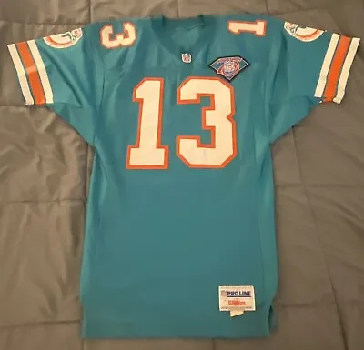 Wilson Authentic Pro Line Miami Dolphins Dan Marino Jersey W/ 75th Patch Size 44 • $169.99