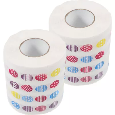  2 Rolls Bathroom Supplies Easter Toilet Tissue Eggs Printing • £10.65