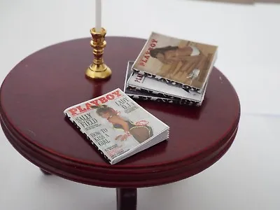 4 Miniature  Vintage   'PLAYBOY'    MAGAZINES - Dollhouse 1:12 Scale OPENING  • $5.59