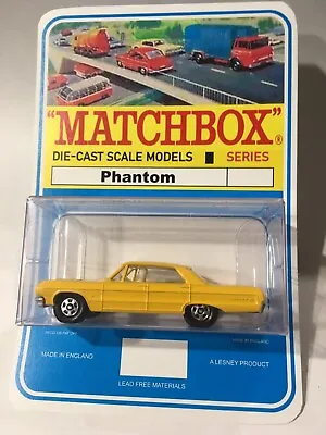 Matchbox Lesney #20 Phantom Chevy Impala Superfast Taxi Cab Blister Pack. • $59.95