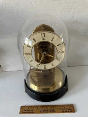 £33.51 • Buy Vintage Kieninger & Obergfell Anniversary Torsion Glass Dome Clock Parts Repair