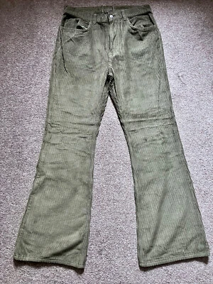 £15 • Buy Men’s Corduroy Flares Ex Condition 32r Green