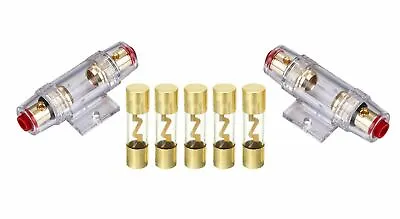 2 IMC Audio In-Line 4/8 Gauge AGU Fuse Holder W/ (5) 100 Amp Fuse For Car Audio • $14.69