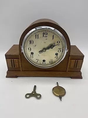 Vintage -Deco Mantle Clock James Walker Ltd -  Made In England READ DESCRIPTION • $19.99