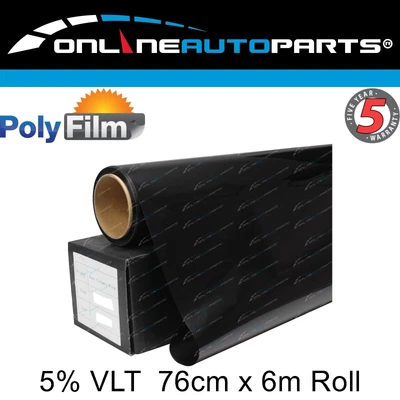 $33.95 • Buy Premium Nano Ceramic Tint Film 5% VLT 6m~76cm DIY Roll Car Home Office UV Block