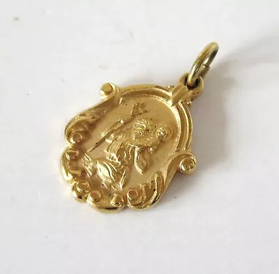 Vintage Hayward Saint Christopher Medal Heavy Gold Electroplate Karat Clad • $10