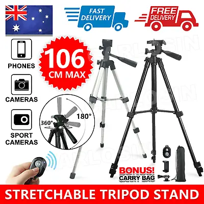 $15.95 • Buy Professional Camera Tripod Stand Mount Phone Holder For IPhone DSLR Lightweight