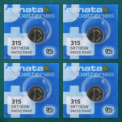 4 Renata Watch Battery All Sizes 377 395 390 CR2032 CR2025 CR2016 1632 Batteries • £3.49