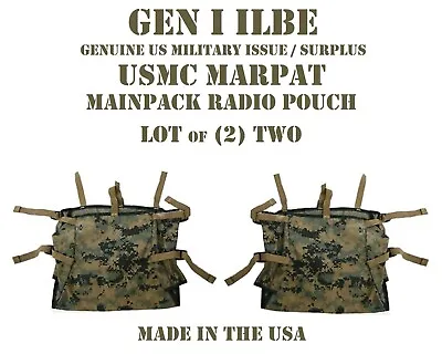 Lot Of 2 Usmc Gen I Woodland Digital Marpat Radio Pouch Ilbe Main Pack Rucksack • $16.95