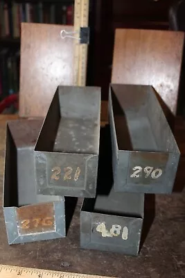 ONE Each Vintage Galvanized Metal Industrial Numbered Tray 9-1/2  X 2-1/4  X 3  • $5