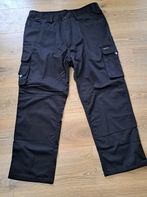 £9 • Buy Mens Tuffstuff Black Work Trousers 40W 32.5L