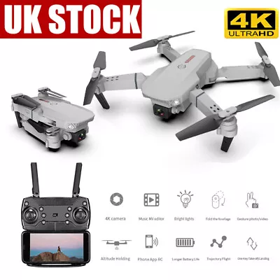 4K HD Drone X Pro Dual Camera WIFI FPV Foldable Mini Selfie RC Quadcopter 4 Axis • £26.90