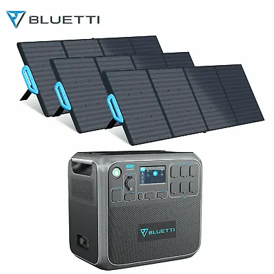 $2996.90 • Buy BLUETTI 2000Wh Power Station 2000W Generator MPPT 3x PV200 Solar Panels Foldable