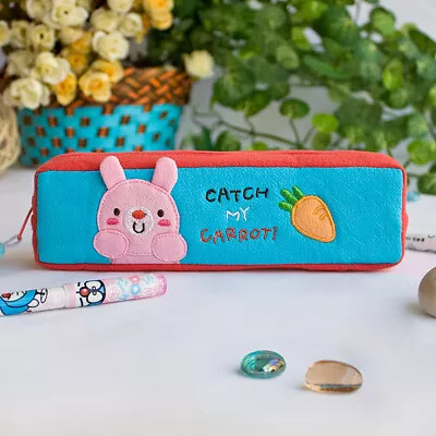 Catch My Carrot - Embroidered Applique Pencil Pouch Bag / Cosmetic Bag /Carryin • $17.36