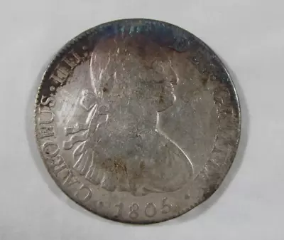 1805 Mo/TH Mexico Charles IV. Colonial Silver 8 Reales Coin. F-VF Cond. Nice!! • $100
