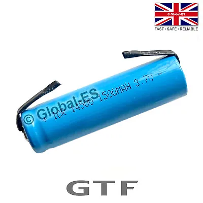 GTF AA/LR6/14500 Tabbed Li-Ion Rechargeable Battery - 3.7V 1100mAh • £6.99