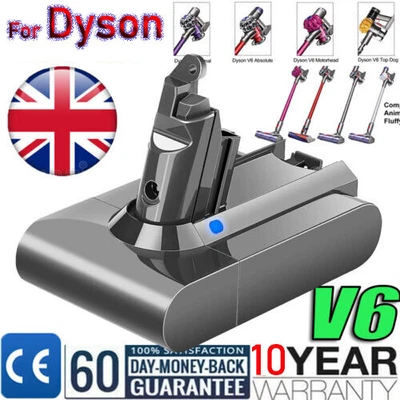 £15.99 • Buy For Dyson V6 Battery Replacement V6 Animal DC58 DC59 DC62 DC74 DC72 SV03 SV09 UK