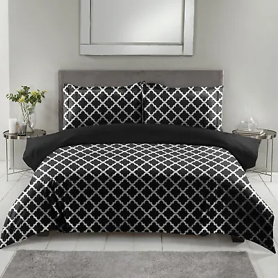 $24.45 • Buy Luxury 3 Piece Bedding Set Reversible Duvet Quilt Cover Microfiber Queen & King 
