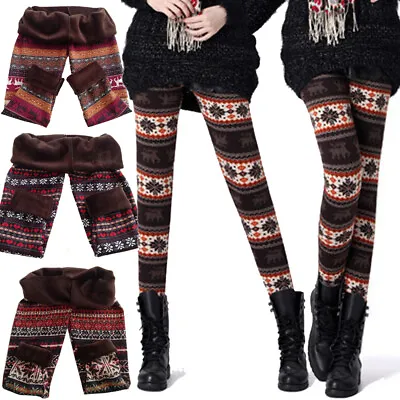 Winter Warm Fleece Lined Leggings Women Thick Thermal Velvet Pants Chritmas Gift • $14.98